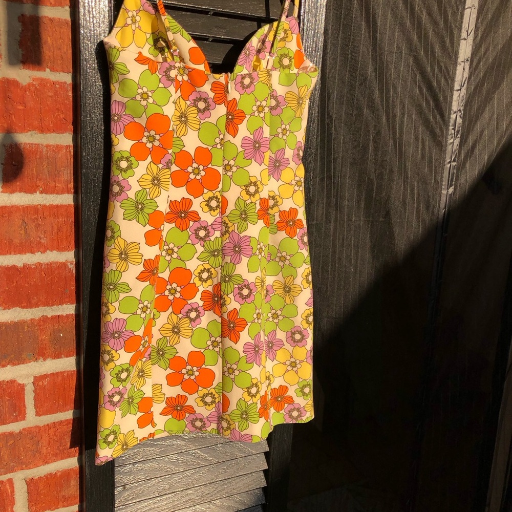 Zara NEW Floral printed Mini Dress XS - Picture 9 of 10